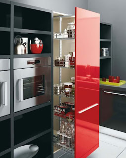 Modern Kitchen Color Schemes Modern Kitchen Cabinet Black White Red Color 