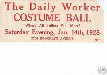 "Costume Ball--Where All Toilers Meet!"