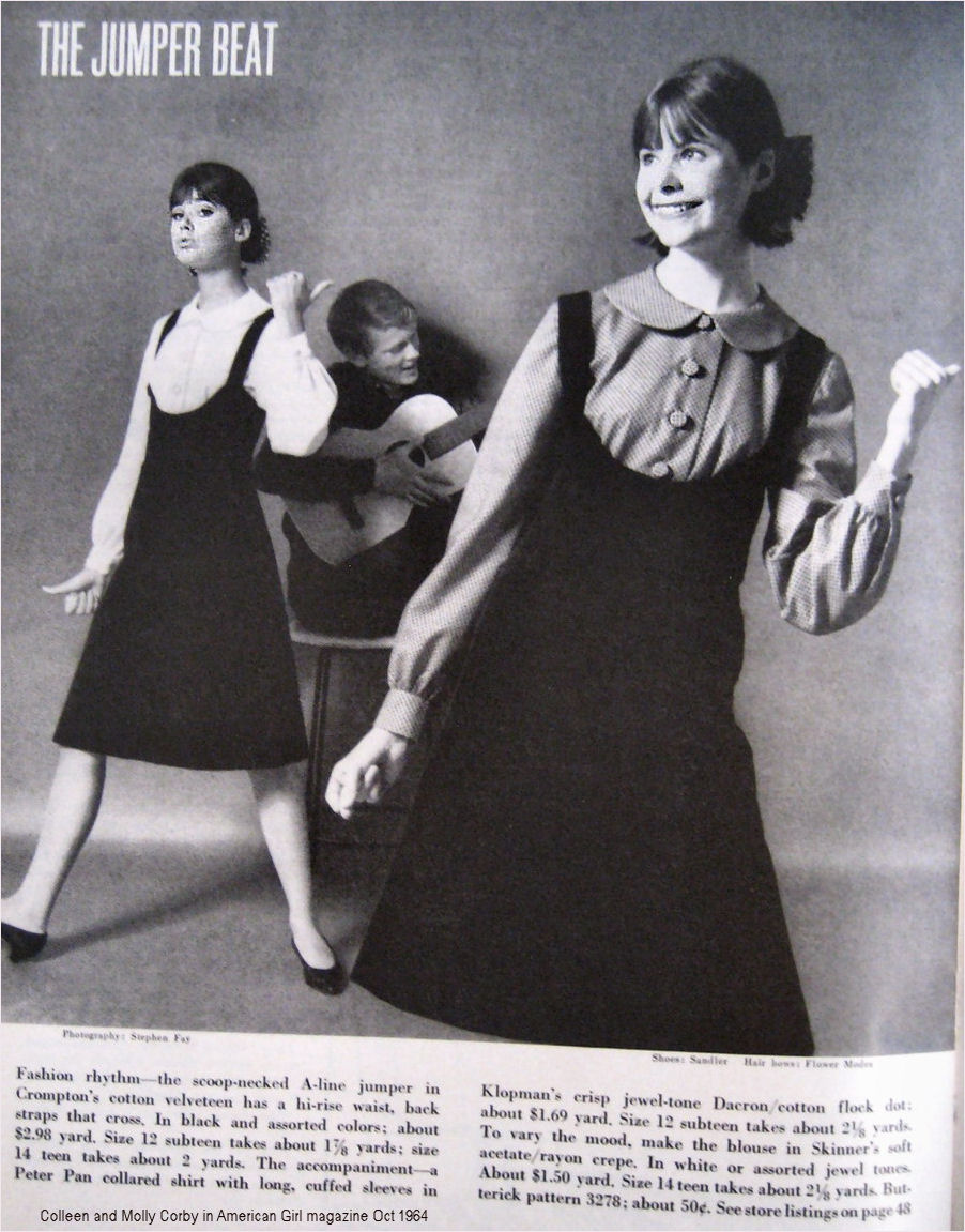 Corby Sisters 1964 Colleen And Molly Corby In American Girl Magazine
