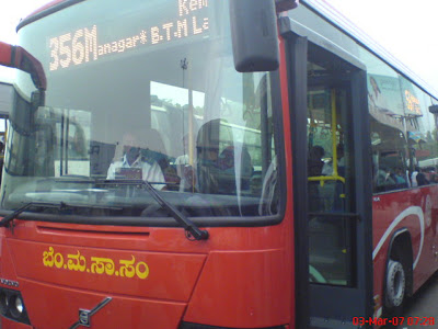 BMTC Bangalore B7RLE volvo city bus front view
