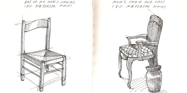 Как нарисовать стул сзади