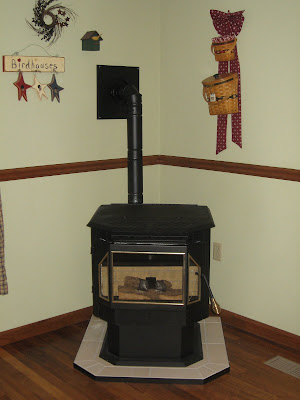 countryroadprimitives: Pellet Stove Installation