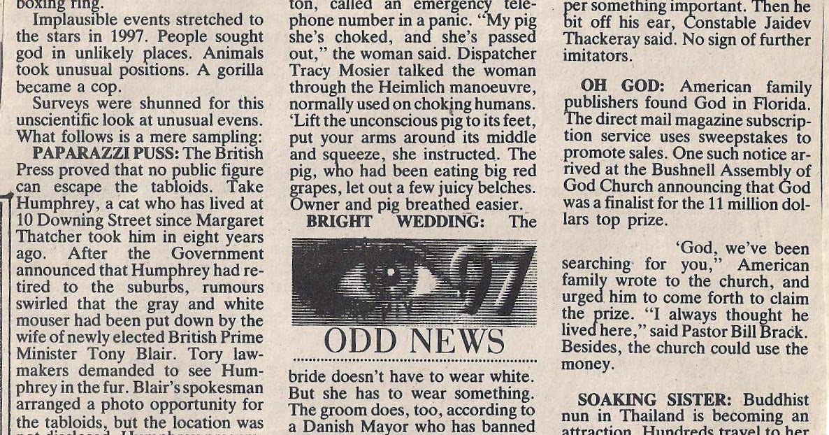 Weird News from 1997