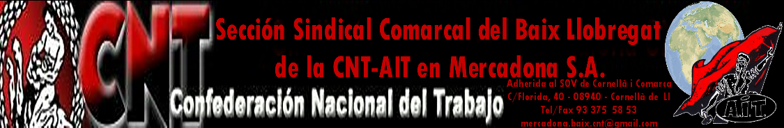 Sección Sindical Baix Ll. de CNT-AIT en Mercadona