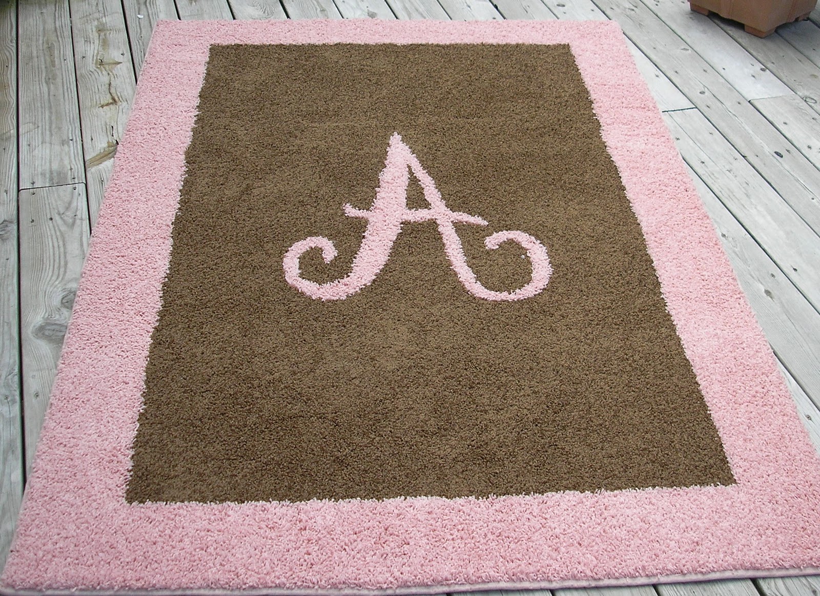 Custom Pink and Brown Rug