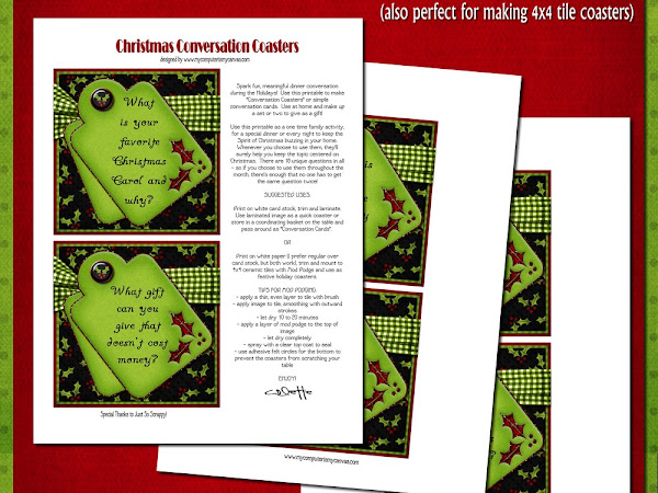 Christmas Conversation Cards & Coasters