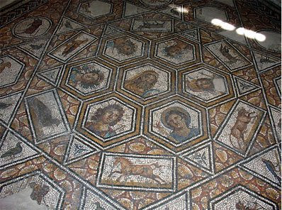six-pointed star shaped Bir Chana Mosaic Floor