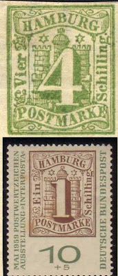 Hamburg Postage Stamp hexagram