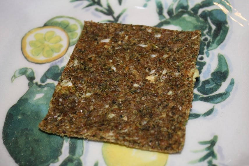 Vegan Epicurean Broccoli and Onion Flax Crackers/Bread