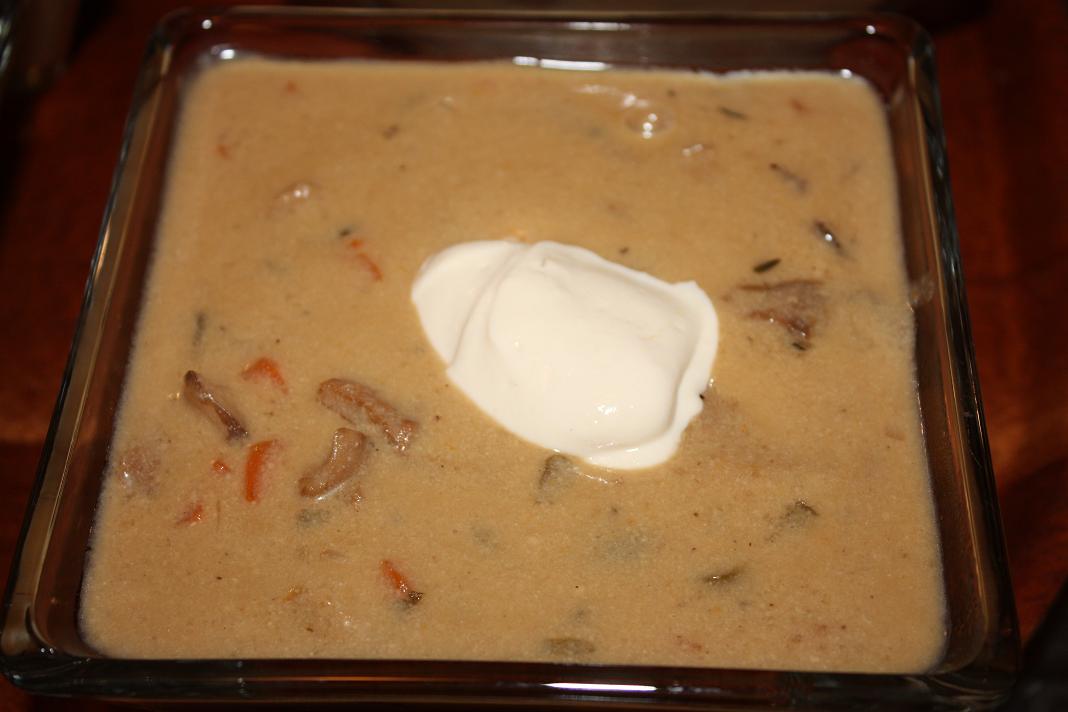 Vegan Epicurean Mushroom Soup with Truffle Cream