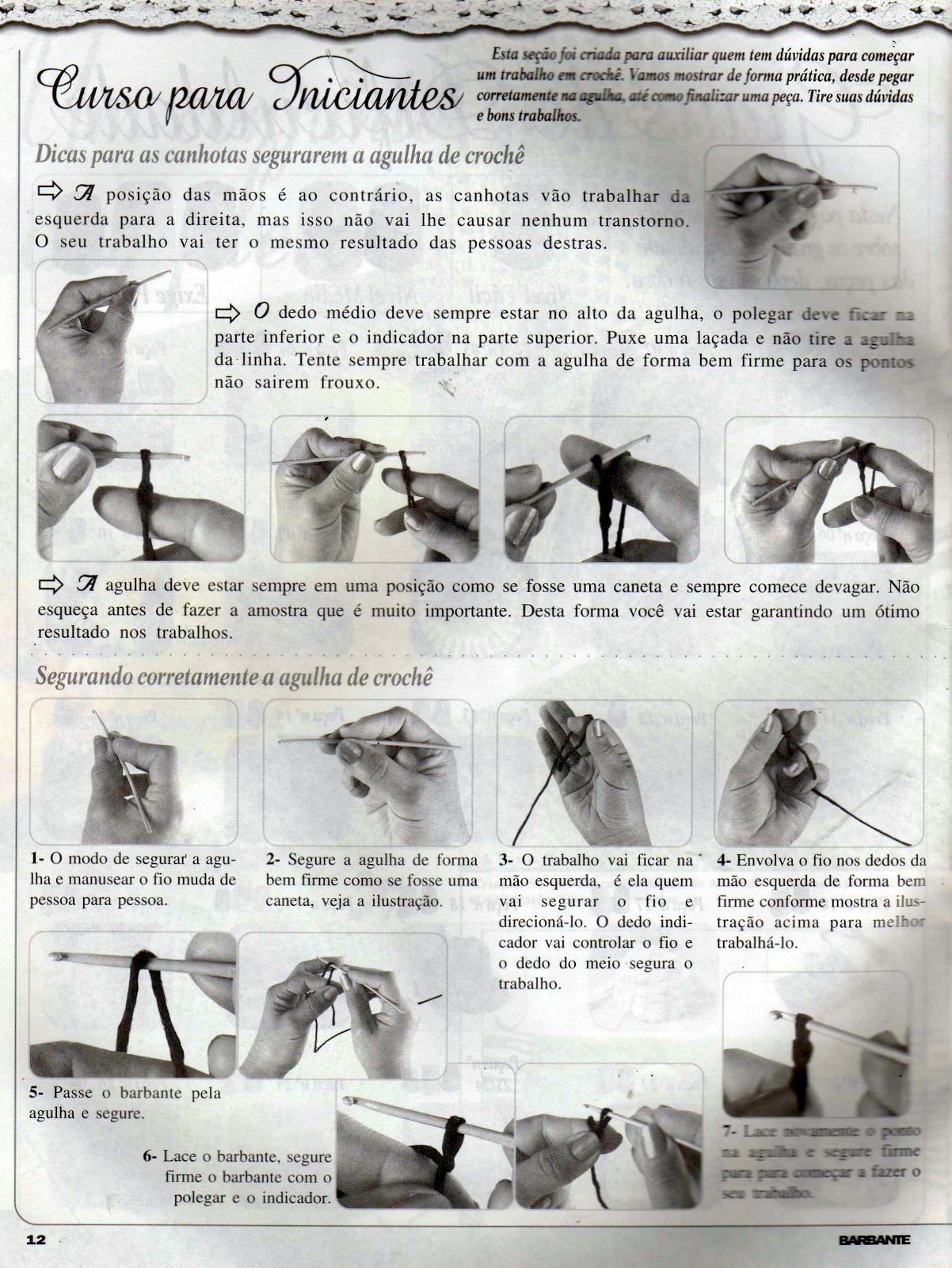 COMO FAZER CROCHE PASSO A PASSO COMO SEGURAR A AGULHA PARA FAZER CROCHÊ PASSO A PASSO