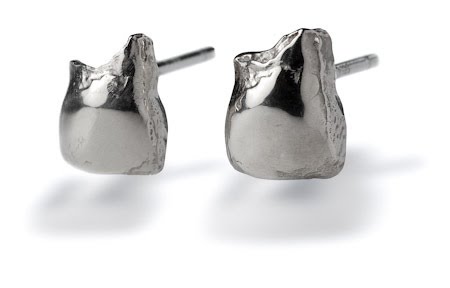 silver tooth earrings