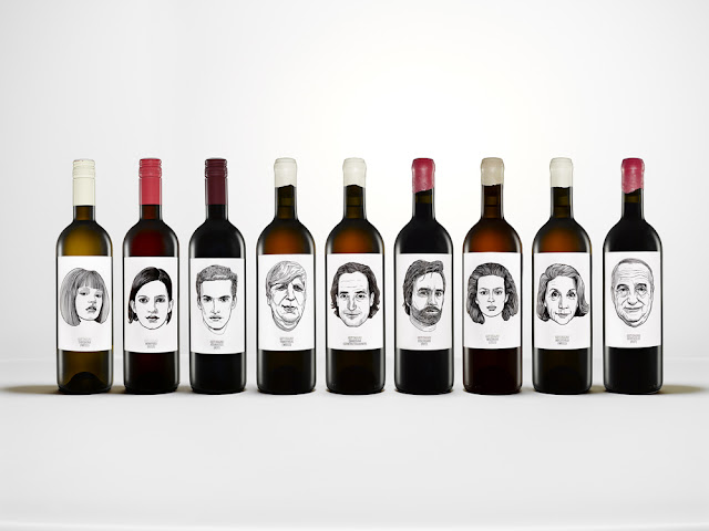 illustrated wine labels