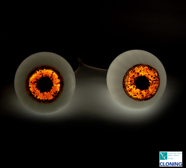 blown glass lamps made to match your eyes