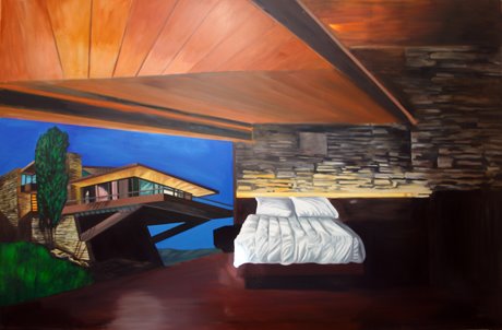 Eamon O'Kane, Lloyd Wright's Dream (painted whilst listening to Nevermind by Nirvana), oil on canvas, 9ft x 12ft, 2008