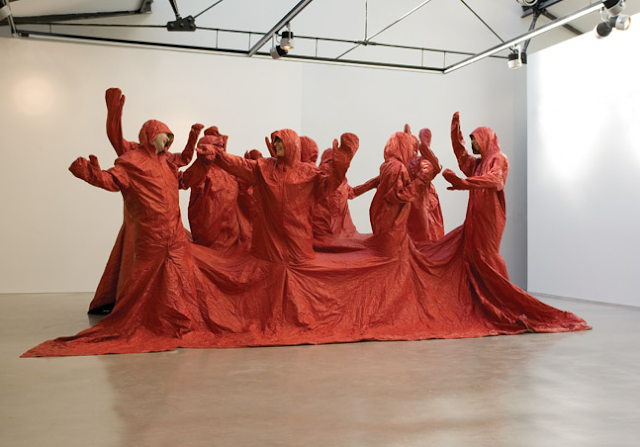 THE RED COAT FOR 11 PEOPLE (1969) Last performance for Canal Plus+ at Galerie Favardin de Verneuil, Paris, Sept. 30th 2008