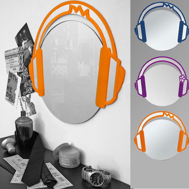 headphone wall mirrors: