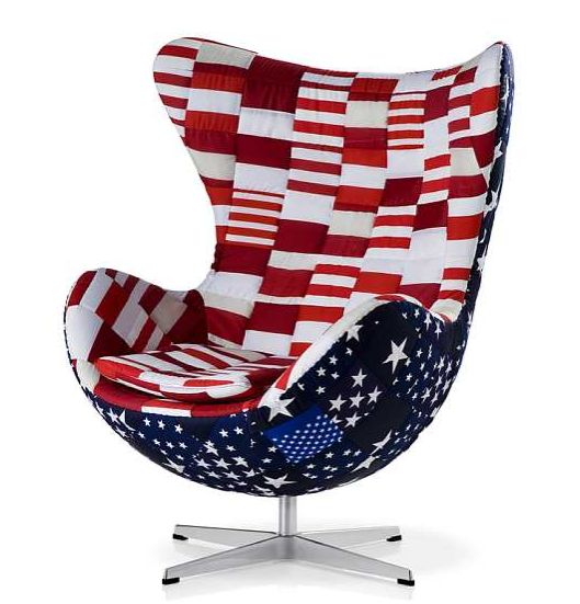 american flag egg chair