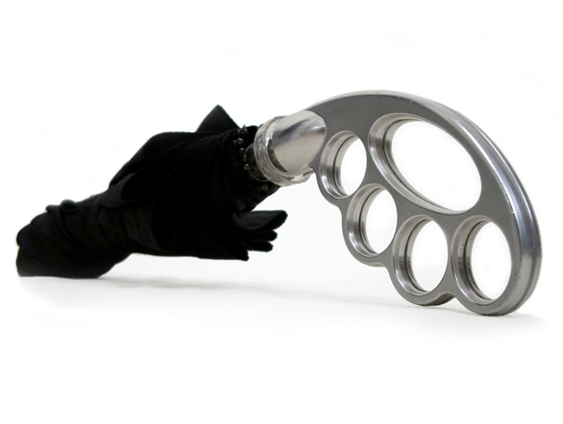 umbrella with brass knuckles gandle