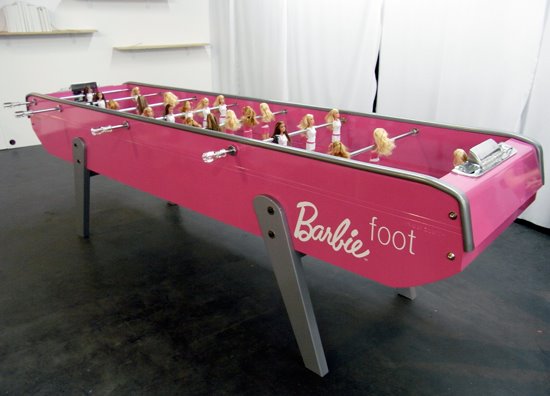 Barbie foosball table
