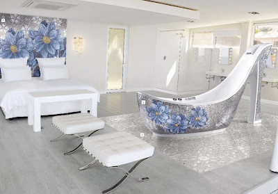 mosaic high heeled bathtubs