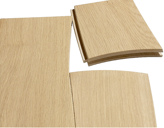 curved wood plank flooring