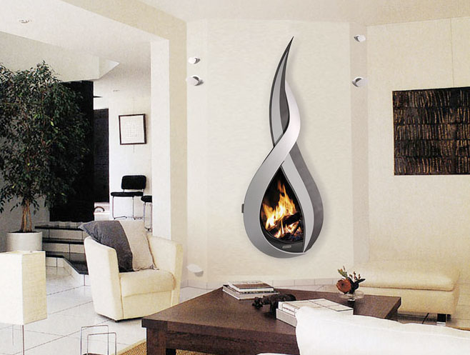 The Yan li wall-mounted fireplace