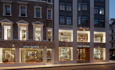 above: exterior of the new Louis Vuitton Maison on Bond Street © Stéphane Muratet