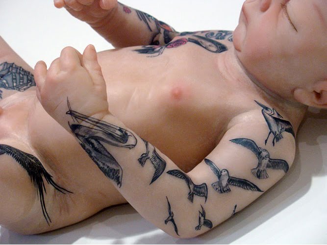 narratively tattooed baby