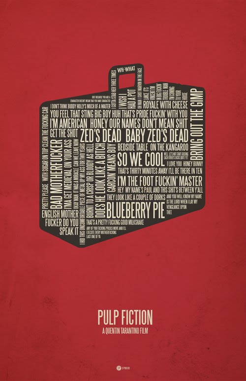 pulp fiction typographic poster