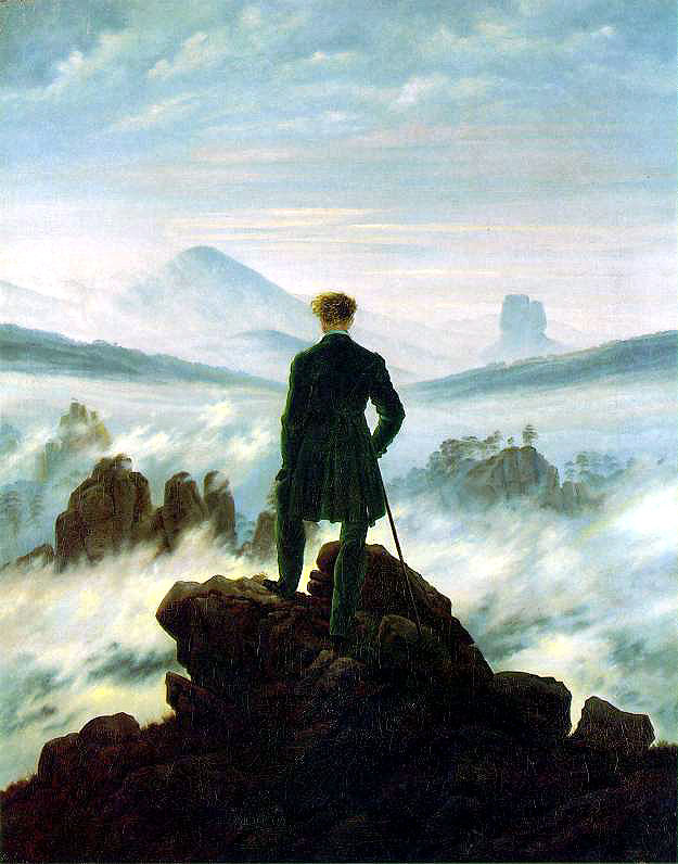 Caspar David Friedrich's The Wanderer above the Sea of Fog (1818)