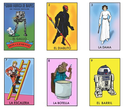 star wars loteria cards