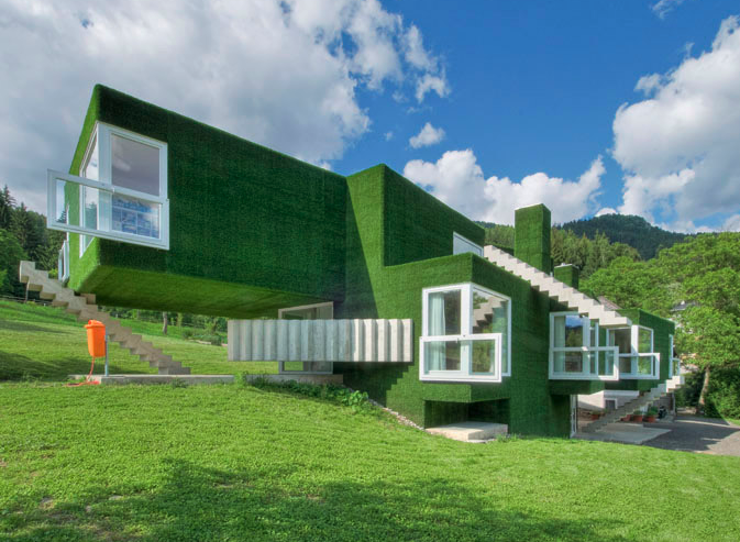 Astroturf Covered Concrete House