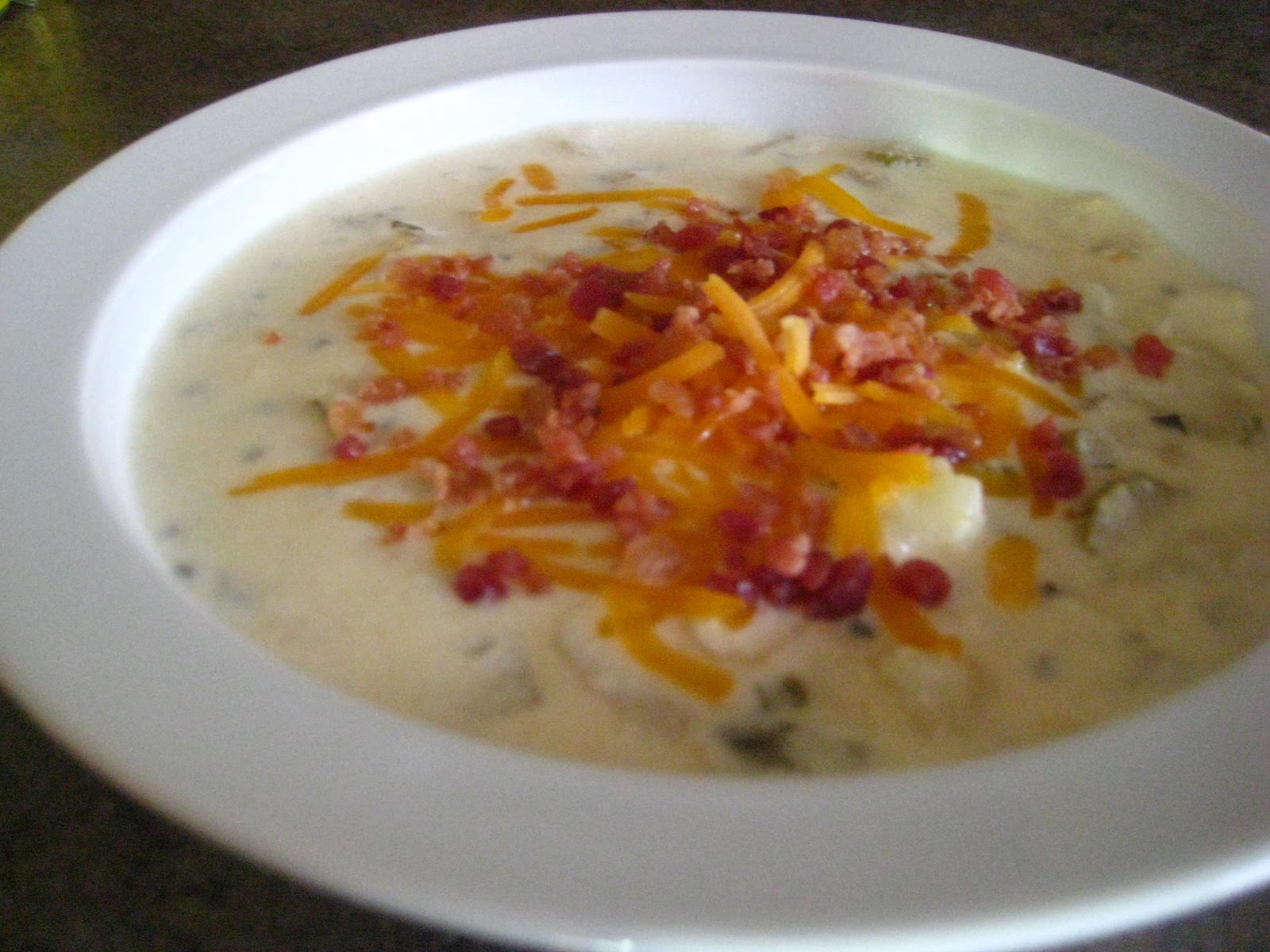 counting my blessings Gourmet Potato Soup, Chicken Nuggets and Applesauce