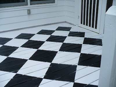 diy checkerboard floor