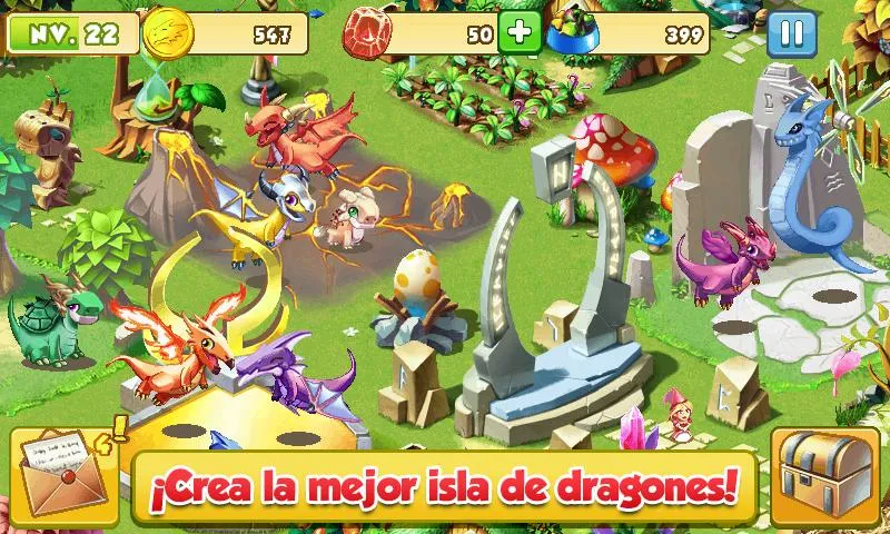 Dragon Mania v3.0.0 APK MOD (Oro y Cristales Ilimitados) Descargar Gratis