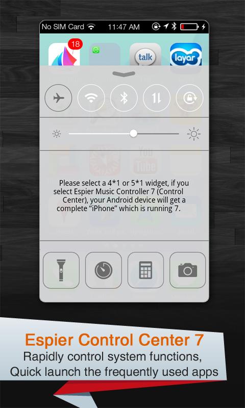 Espier Control Center 7 Pro v1.2.6 APK Personalization Apps Free Download