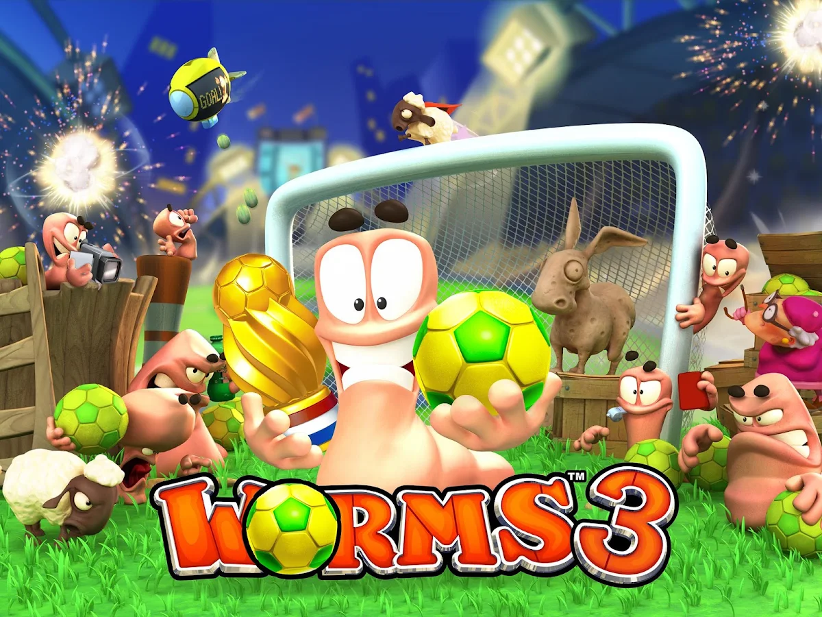 Worms 3 V1.80 APK MOD [Desbloqueado y Dinero Ilimitado]