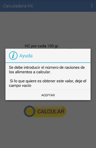 Calculadora de hidratos de carbono