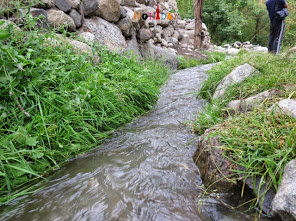 Fresh water stream flowing through the village Fresh water stream flowing through the Dah village Ladakh